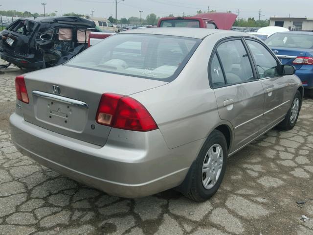 1HGES16512L021712 - 2002 HONDA CIVIC TAN photo 4