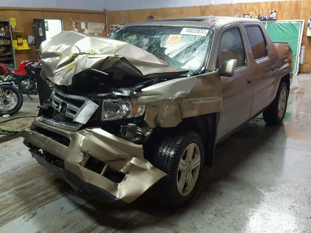 5FPYK1F57AB002960 - 2010 HONDA RIDGELINE GOLD photo 2