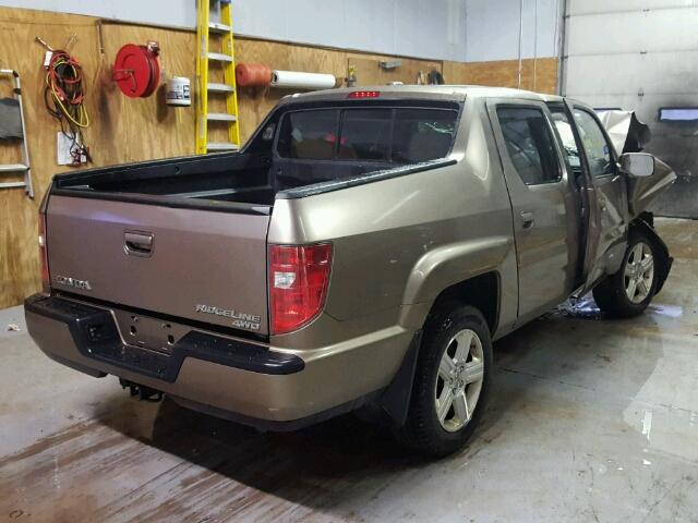 5FPYK1F57AB002960 - 2010 HONDA RIDGELINE GOLD photo 4