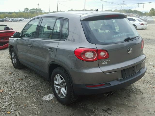 WVGBV7AX7BW511313 - 2011 VOLKSWAGEN TIGUAN GRAY photo 3