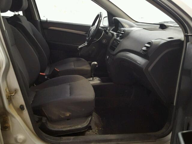 KL1TD56627B045506 - 2007 CHEVROLET AVEO BASE Күміс фото 5