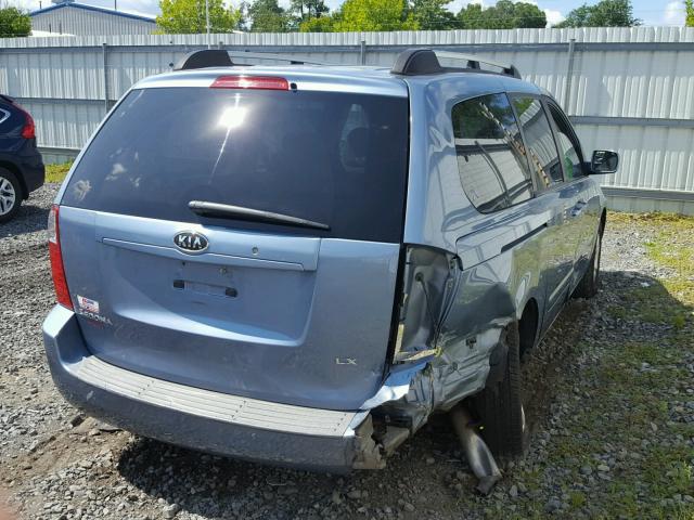 KNDMB233086266852 - 2008 KIA SEDONA EX BLUE photo 4