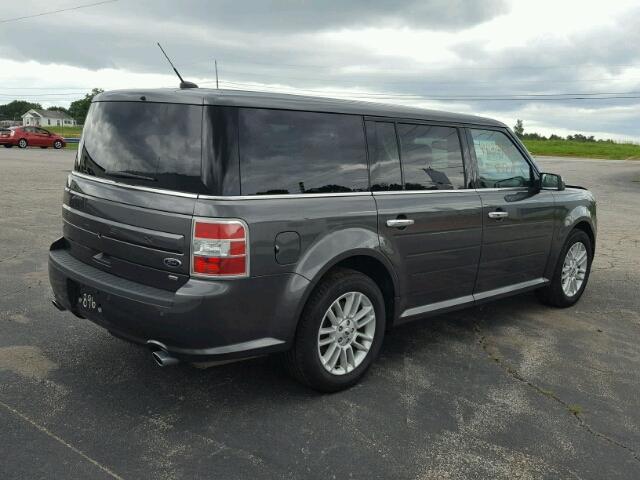 2FMHK6C86JBA02896 - 2018 FORD FLEX SEL GRAY photo 4