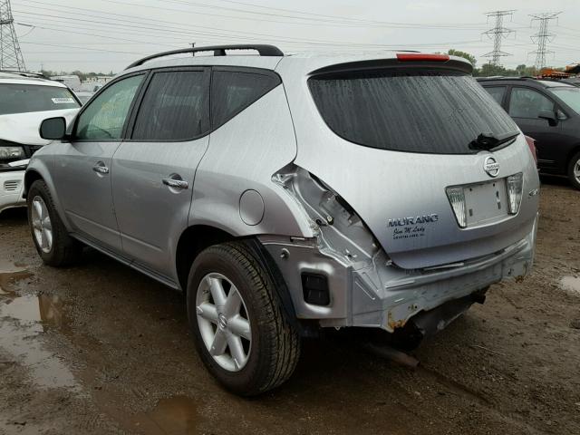 JN8AZ08W23W234133 - 2003 NISSAN MURANO SILVER photo 3