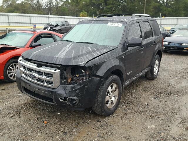 1FMCU04158KB79488 - 2008 FORD ESCAPE BLACK photo 2