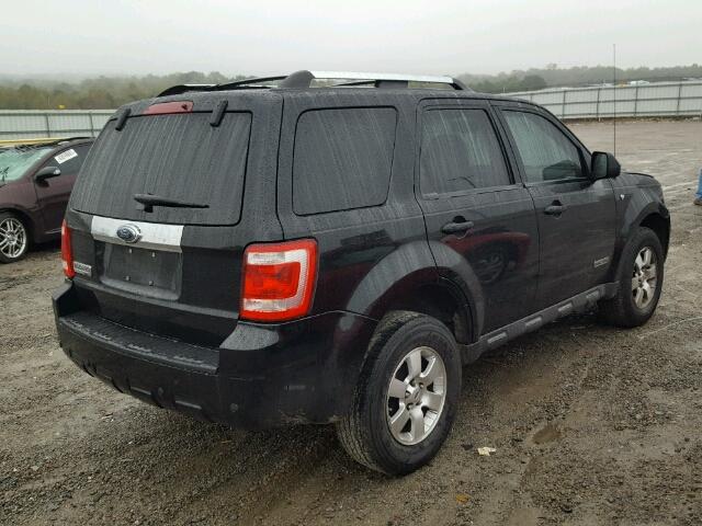 1FMCU04158KB79488 - 2008 FORD ESCAPE BLACK photo 4