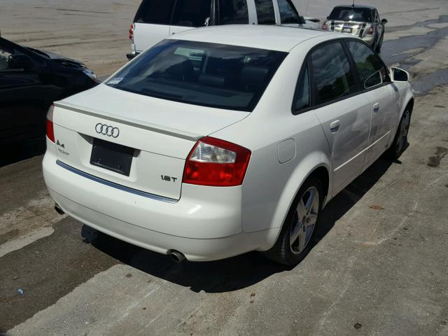 WAUJC68E55A115156 - 2005 AUDI A4 1.8T WHITE photo 4