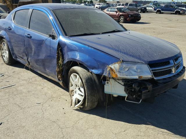 1C3CDZAB3DN730987 - 2013 DODGE AVENGER BLUE photo 1