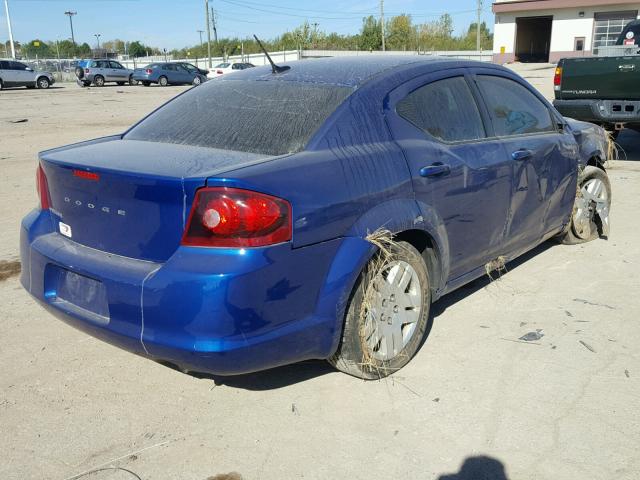 1C3CDZAB3DN730987 - 2013 DODGE AVENGER BLUE photo 4