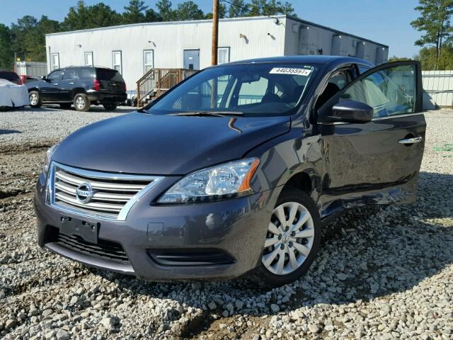 3N1AB7AP3FY297849 - 2015 NISSAN SENTRA S GRAY photo 2