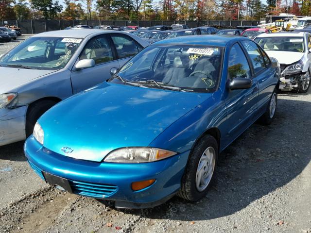 1G1JC524XW7238472 - 1998 CHEVROLET CAVALIER BLUE photo 2