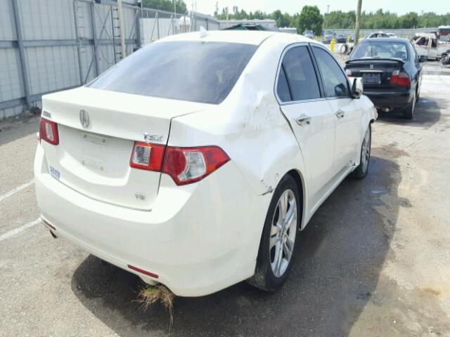 JH4CU4F49AC000810 - 2010 ACURA TSX WHITE photo 4