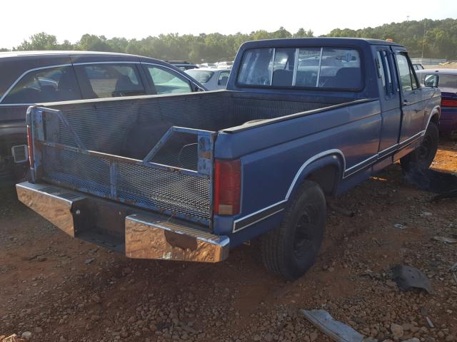 1FTHX25H9FKB09837 - 1985 FORD F250 BLUE photo 4