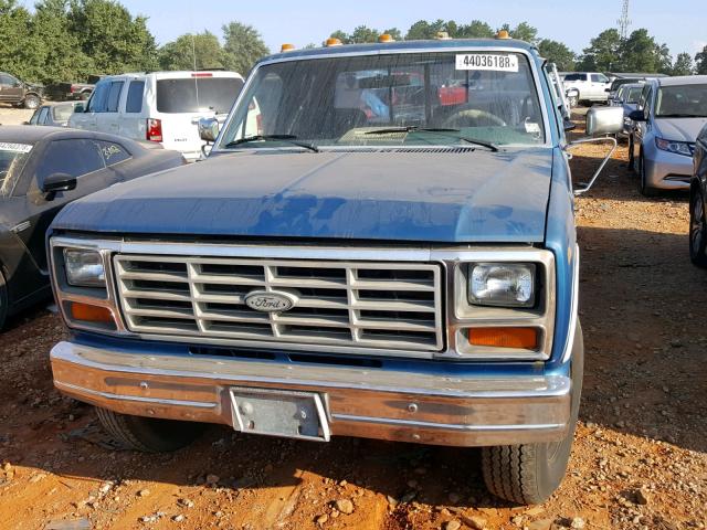 1FTHX25H9FKB09837 - 1985 FORD F250 BLUE photo 9