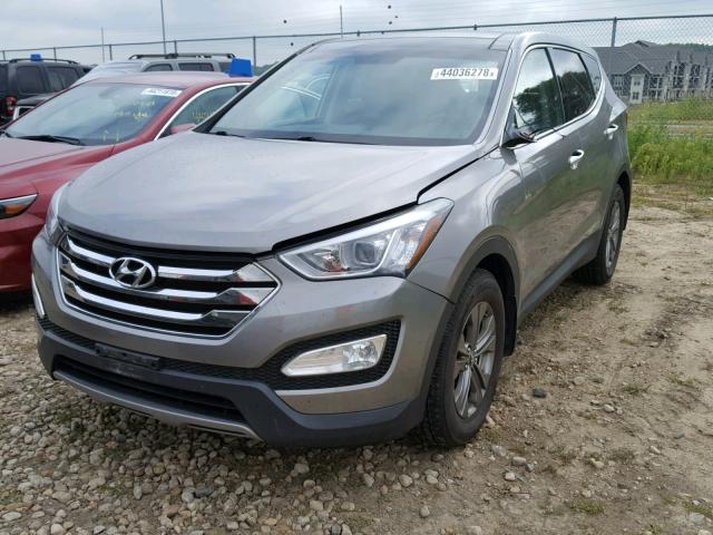 5XYZUDLB8DG087842 - 2013 HYUNDAI SANTA FE S SILVER photo 2