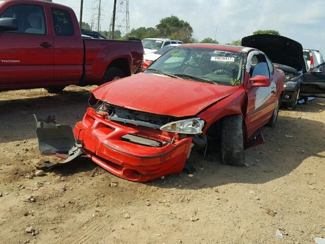 1G2NW12E0XM879753 - 1999 PONTIAC GRAND AM G RED photo 2