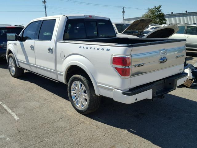 1FTFW1CV6AFB61893 - 2010 FORD F150 SUPER WHITE photo 3