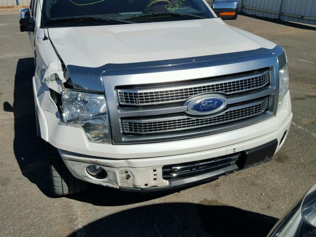 1FTFW1CV6AFB61893 - 2010 FORD F150 SUPER WHITE photo 9