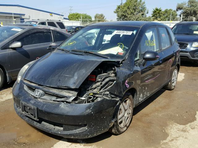 JHMGD38448S020102 - 2008 HONDA FIT BLACK photo 2