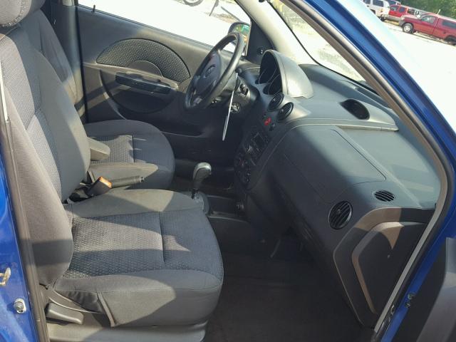 KL1TD66677B695437 - 2007 CHEVROLET AVEO BASE Көк фото 5