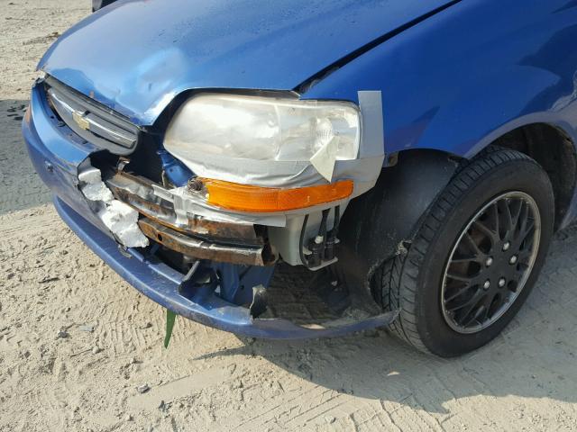 KL1TD66677B695437 - 2007 CHEVROLET AVEO BASE Көк фото 9