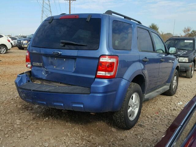 1FMCU03739KB00228 - 2009 FORD ESCAPE XLT BLUE photo 4