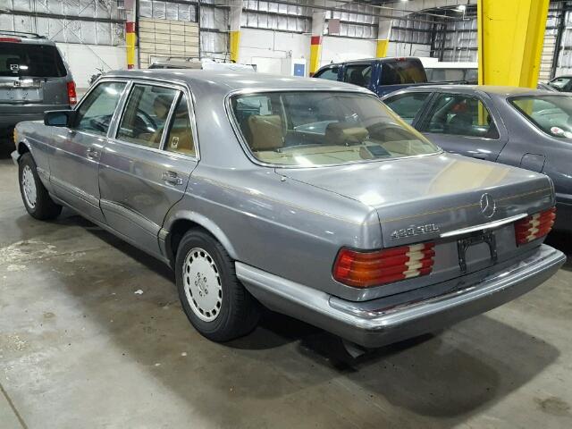 WDBCA35D4HA334835 - 1987 MERCEDES-BENZ 420 SEL GRAY photo 3