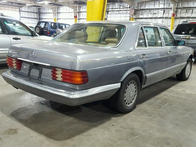 WDBCA35D4HA334835 - 1987 MERCEDES-BENZ 420 SEL GRAY photo 4