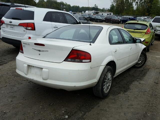 1C3EL46X04N270576 - 2004 CHRYSLER SEBRING LX WHITE photo 4