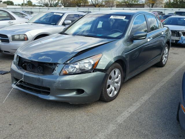 1HGCP36838A049725 - 2008 HONDA ACCORD GREEN photo 2