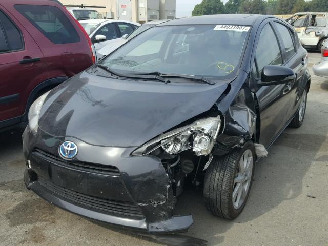 JTDKDTB36C1009211 - 2012 TOYOTA PRIUS C BLACK photo 2