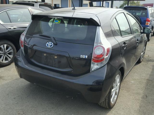 JTDKDTB36C1009211 - 2012 TOYOTA PRIUS C BLACK photo 4