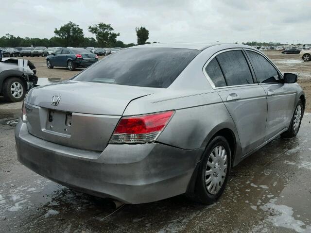 1HGCP2F36AA156112 - 2010 HONDA ACCORD LX SILVER photo 4