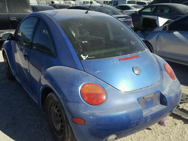 3VWBB21C11M438349 - 2001 VOLKSWAGEN NEW BEETLE BLUE photo 3