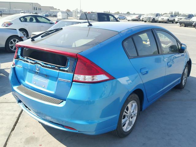 JHMZE2H74AS041046 - 2010 HONDA INSIGHT EX BLUE photo 4