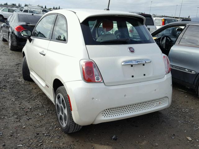 3C3CFFGE4DT727591 - 2013 FIAT 500 ELECTR CREAM photo 3