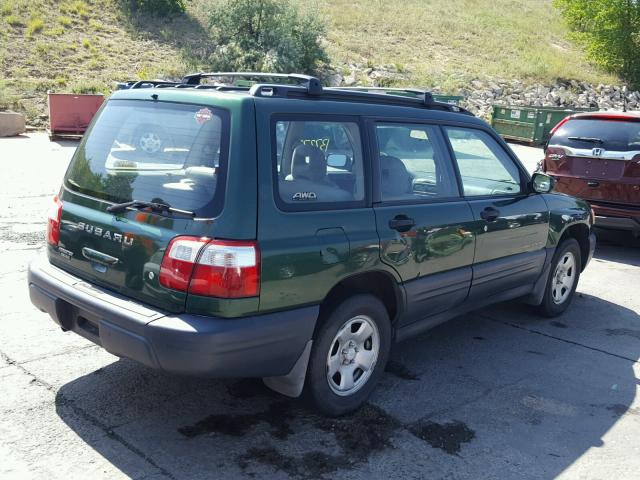 JF1SF63532H753288 - 2002 SUBARU FORESTER L GREEN photo 4