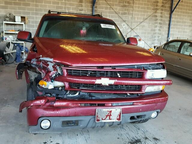 1GNEK13T15R112540 - 2005 CHEVROLET TAHOE K150 MAROON photo 9