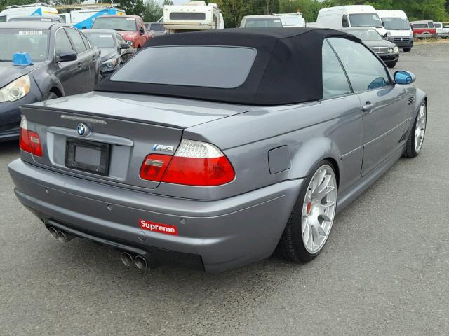 WBSBR93464PK04731 - 2004 BMW M3 GRAY photo 4