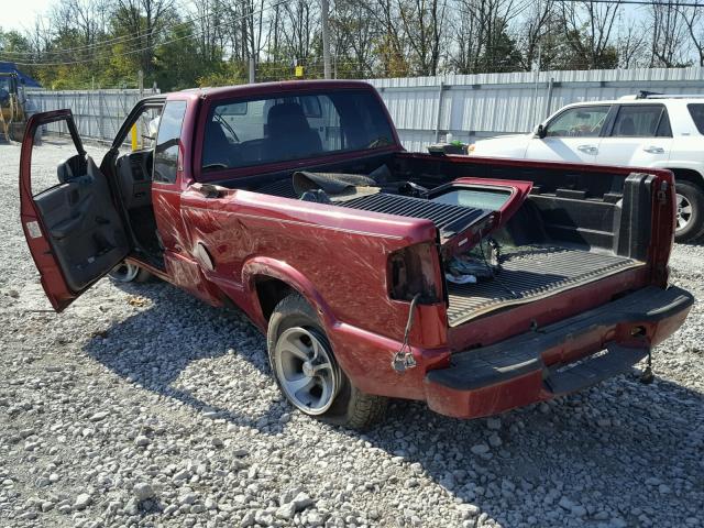 1GCCS19W528128811 - 2002 CHEVROLET S TRUCK S1 RED photo 3