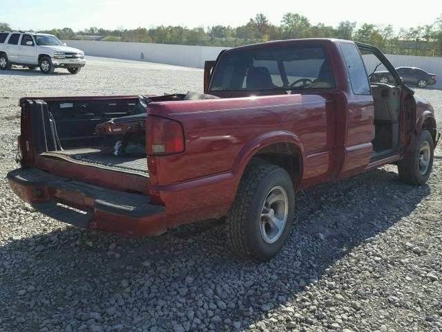 1GCCS19W528128811 - 2002 CHEVROLET S TRUCK S1 RED photo 4