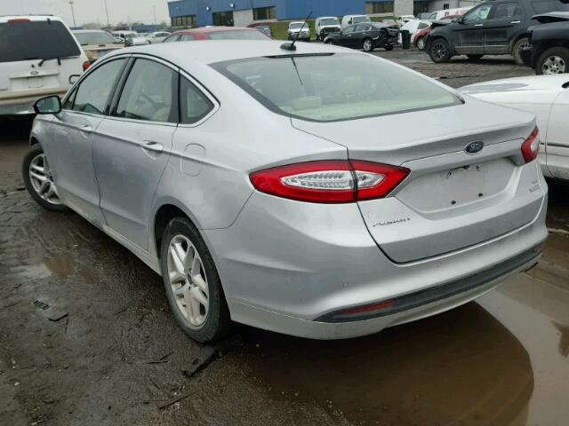 1FA6P0HD0G5106237 - 2016 FORD FUSION SE SILVER photo 3