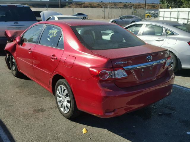 5YFBU4EE6DP091585 - 2013 TOYOTA COROLLA BA RED photo 3