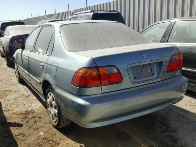 2HGEJ6611YH558664 - 2000 HONDA CIVIC BASE TEAL photo 3