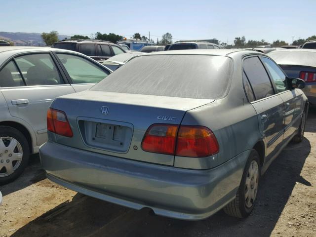 2HGEJ6611YH558664 - 2000 HONDA CIVIC BASE TEAL photo 4