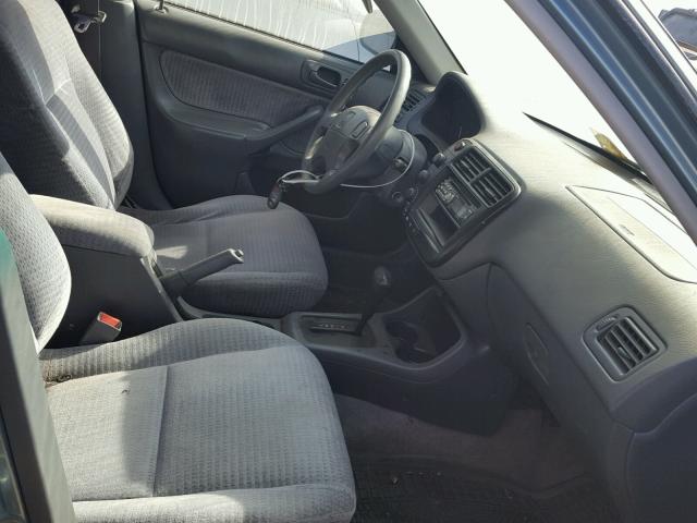 2HGEJ6611YH558664 - 2000 HONDA CIVIC BASE TEAL photo 5