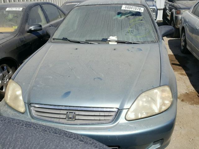 2HGEJ6611YH558664 - 2000 HONDA CIVIC BASE TEAL photo 9