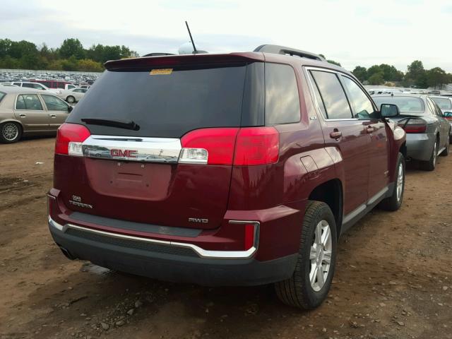 2GKFLTEK5G6200276 - 2016 GMC TERRAIN SL MAROON photo 4