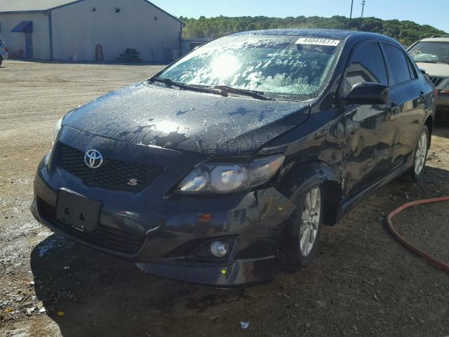 2T1BU40E69C174786 - 2009 TOYOTA COROLLA BLACK photo 2