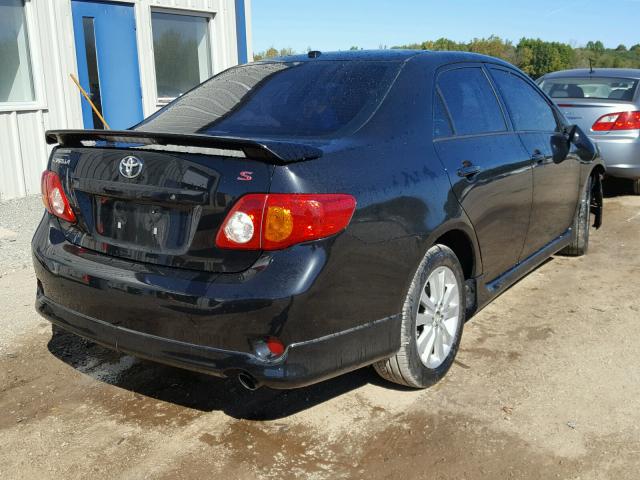 2T1BU40E69C174786 - 2009 TOYOTA COROLLA BLACK photo 4